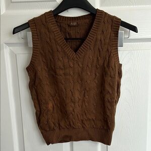 ‼️free w/purchase‼️Cool Toned Brown Cable Knit Sweater Vest